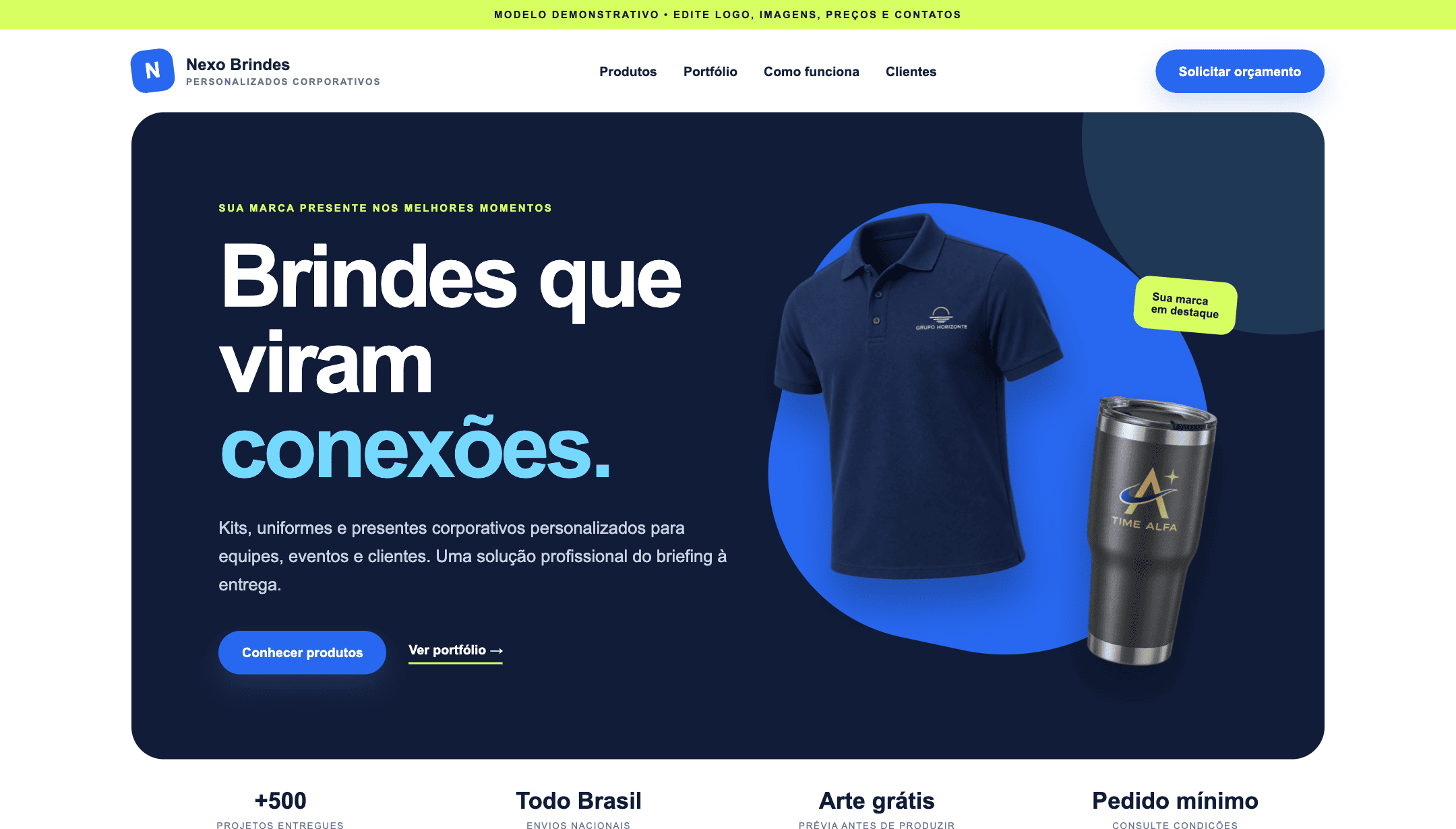 Modelo corporativo Nexo completo