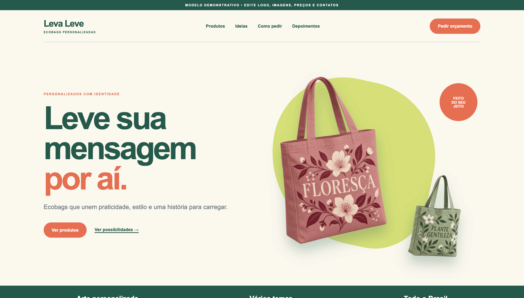 Modelo de ecobags completo
