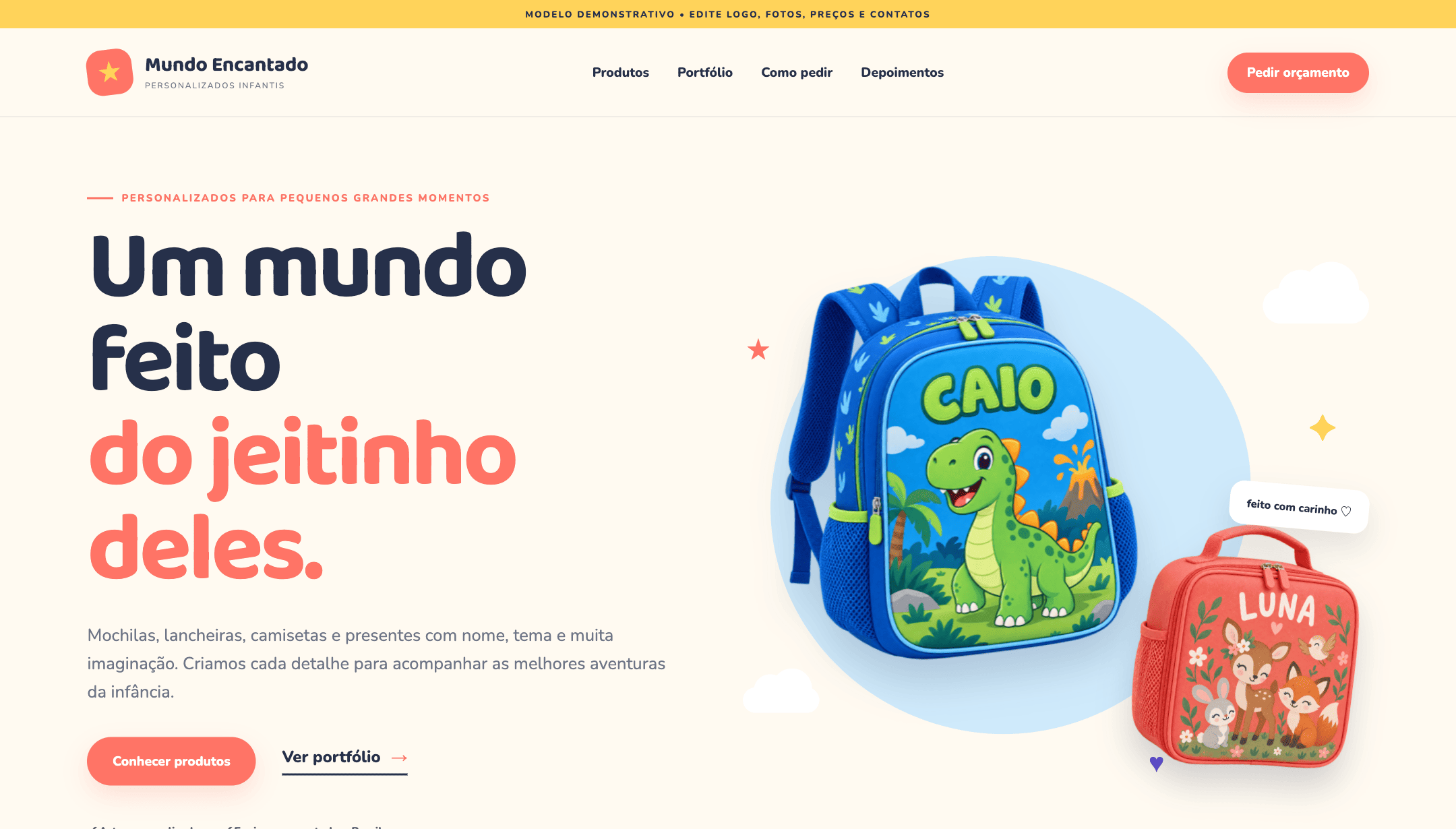 Modelo infantil completo